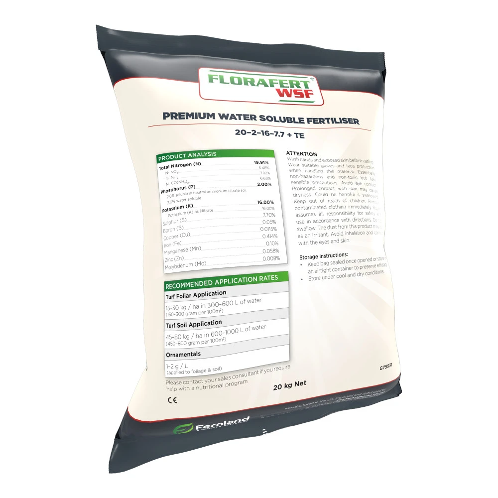 Water Soluble Fertiliser 20-2-16 +TE 1 Water Soluble Fertiliser 20-2-16 +TE