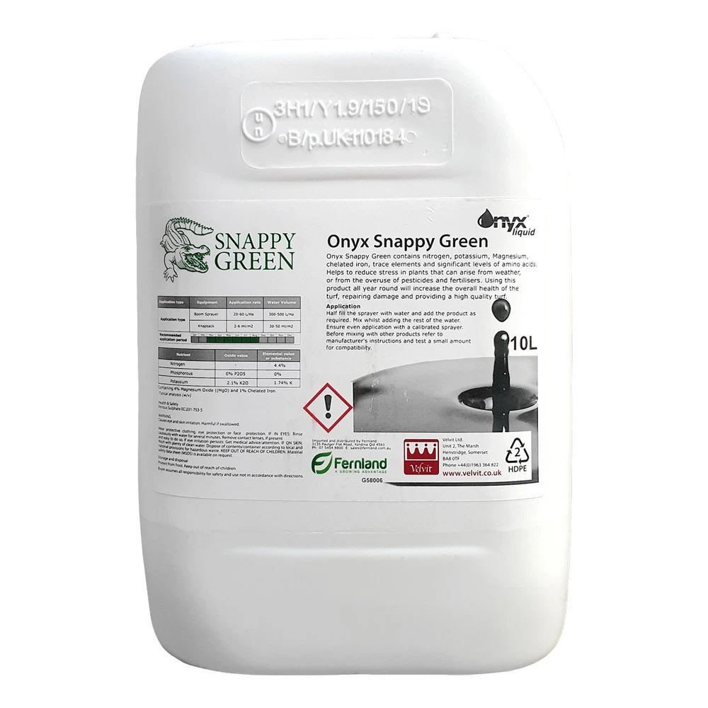 Onyx Snappy Green Organic-based Liquid Fertiliser 1 Onyx Snappy Green Organic-based Liquid Fertiliser