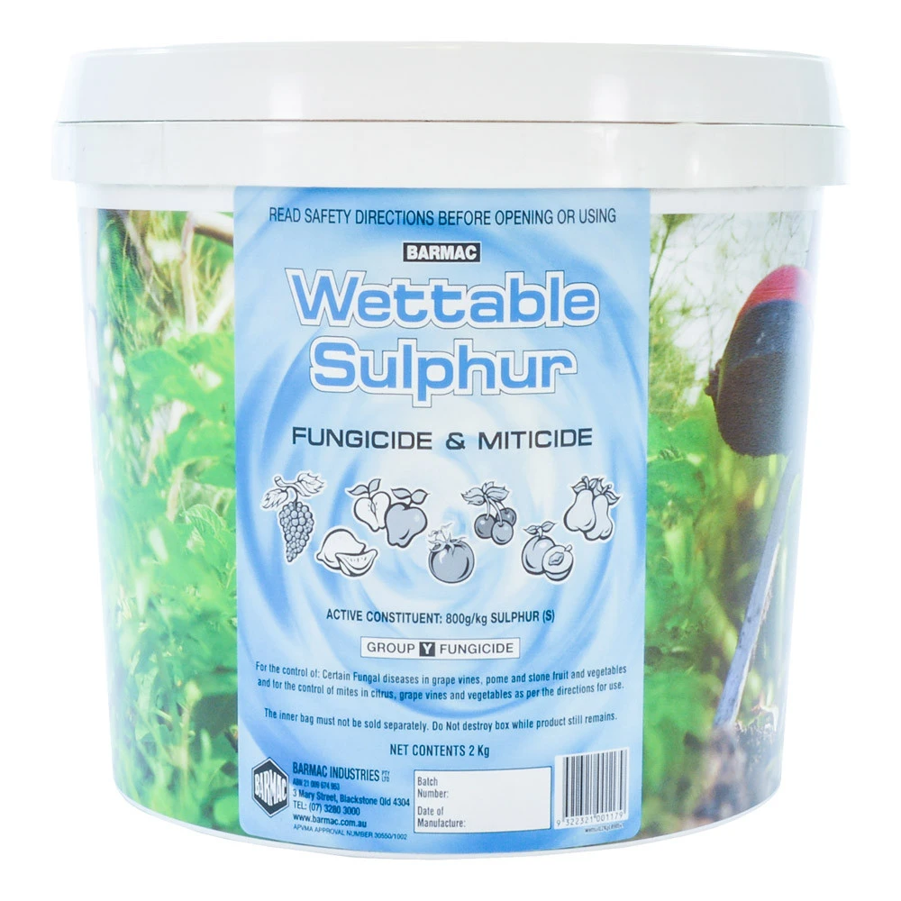 Wettable Sulphur Fungicide & Miticide 1 Wettable Sulphur Fungicide & Miticide